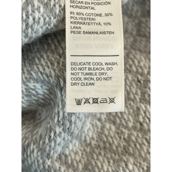 Fatface Women's Grey Geometric Patterned Cowl Neck Blouse Size 18 Oversized - Picture 7 of 8